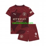 Camisolas de futebol Manchester City Erling Haaland 9 Criança Equipamento 3ª 2024/25 Manga Curta